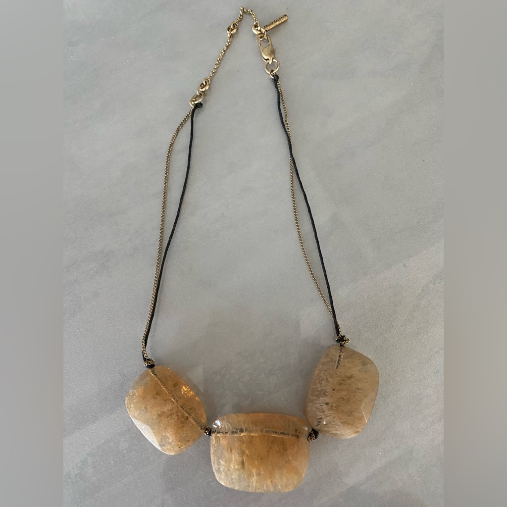 Kenneth Cole Triple Stone Adjustable Statement Necklace